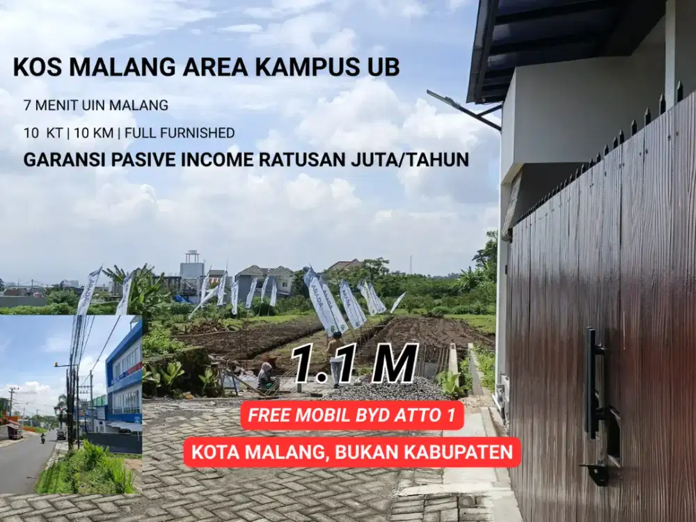 Dijual Kost Produktif Dekat Kampus UB Malang Passive Income Langsung dari Hari Pertama