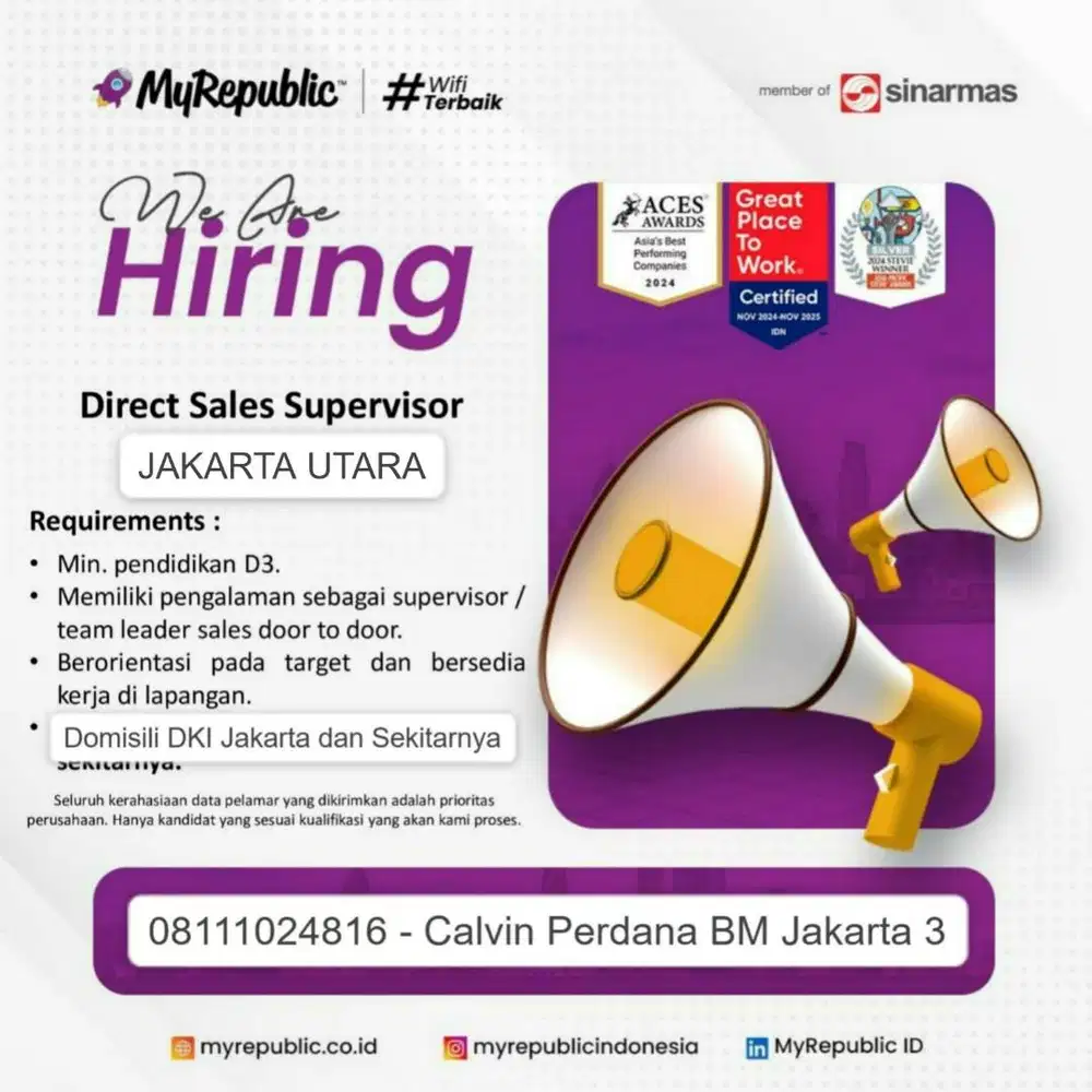 Direct Sales Supervisor - URGENT