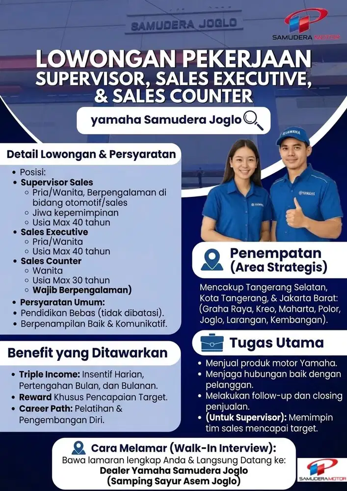 Supervisor dan sales marketing dan sales conter