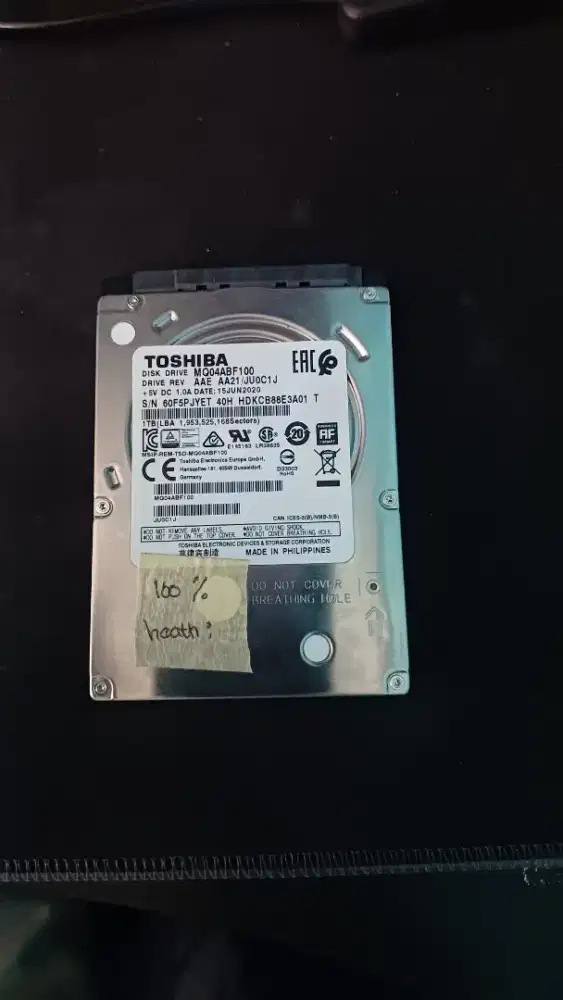 Hdd internal laptop 1tb bekas normal