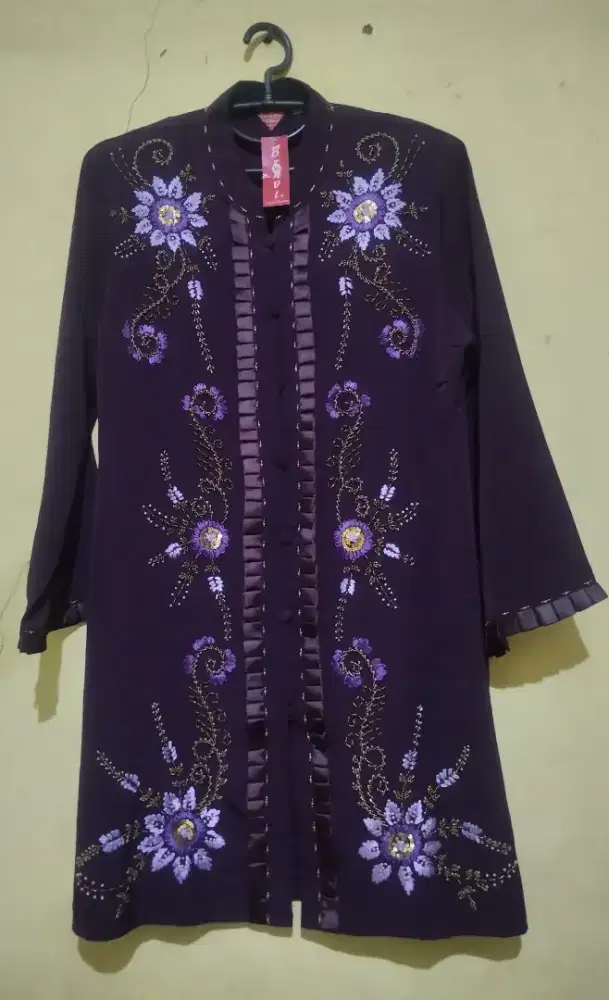 TUNIK MURAH BAHAN DIAMOND WARNA BURGUNDY