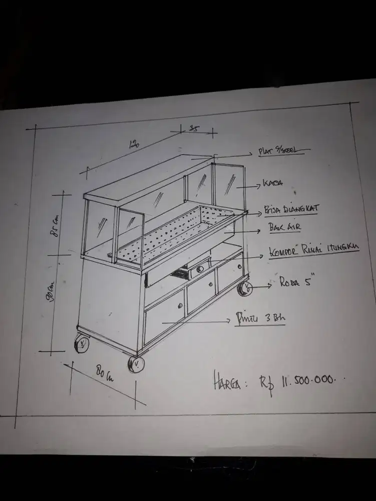 Bain Marie gas beroda