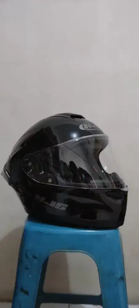 For sale, helm NJS zx-1 Size L warna gitam glossy FULLSET