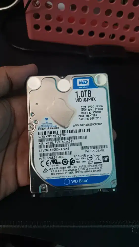 Hdd bekas laptop 1tb wd