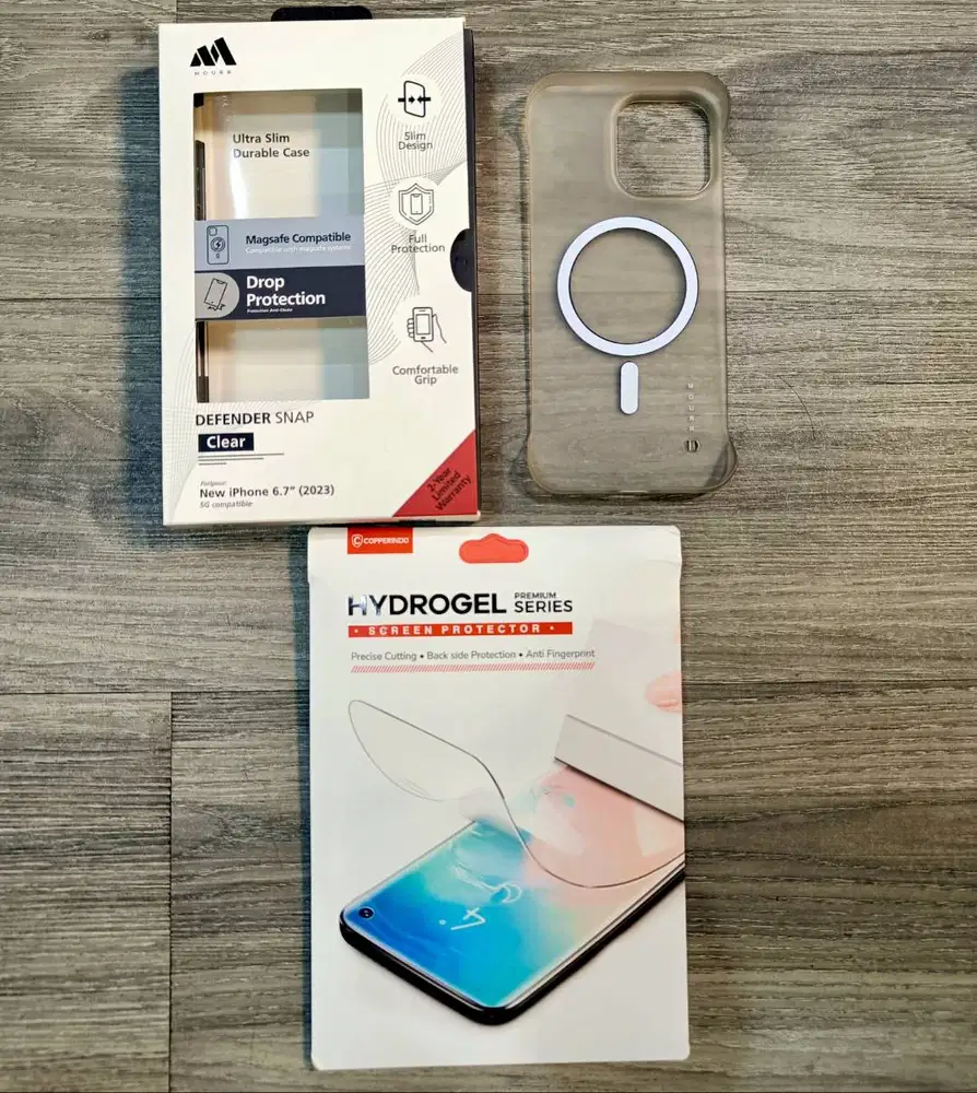 Casing + hydrogel iphone 15 pro max PM