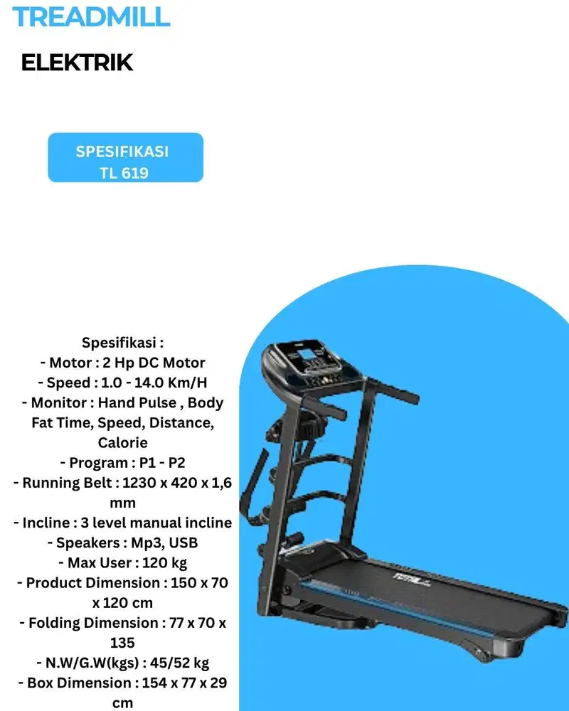 PROMO JUAL TREADMILL LISTRIK  MURAH,BERKUALITAS,BERGARANSI BISA COD