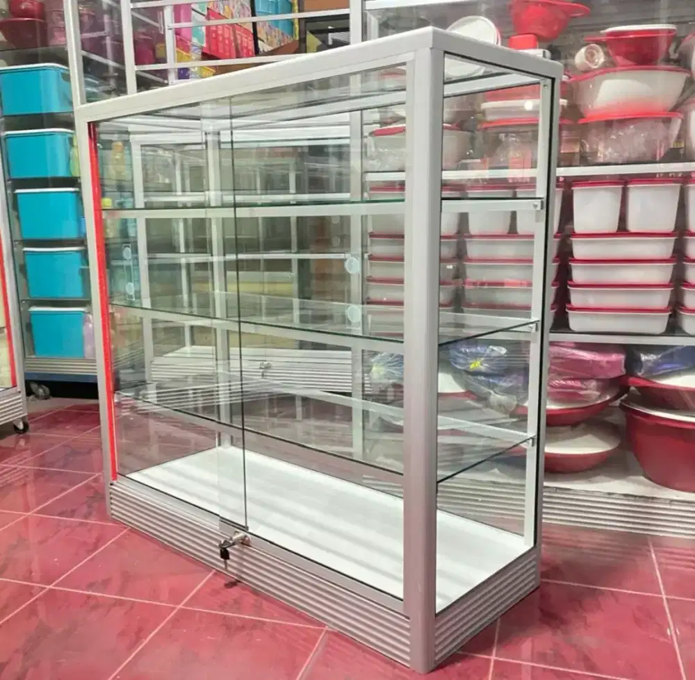 Etalase Panjang 1 Meter || Kaca Full 5mm