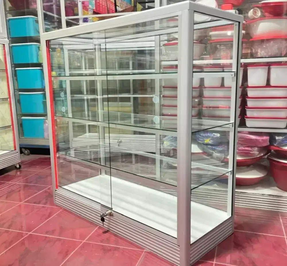 Etalase 1M Multifungsi || Kaca Full 5mm
