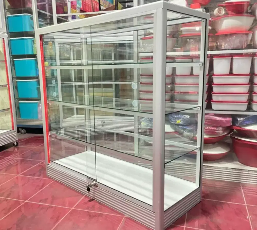 Etalase Pakai Roda & Kunci 1Mx1M Serbaguna