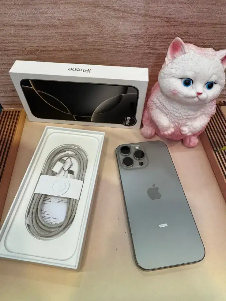 iPhone 16 Pro Max 256GB Natural T Garansi iBox 23/09/26 bh 99%