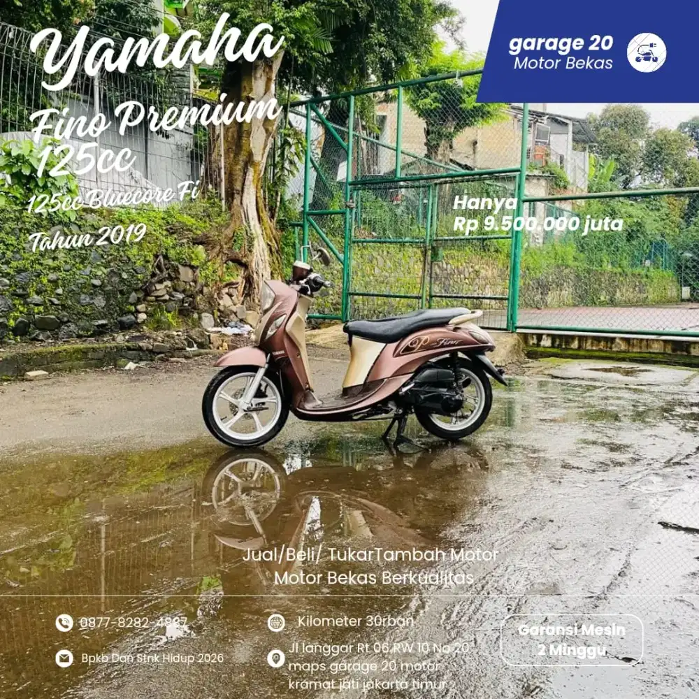 Yamaha fino premium 125cc Blucore fi tahun 2019