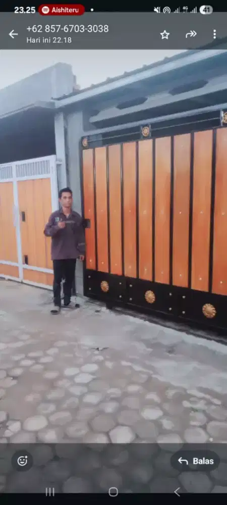 Pagar grc plat besi full