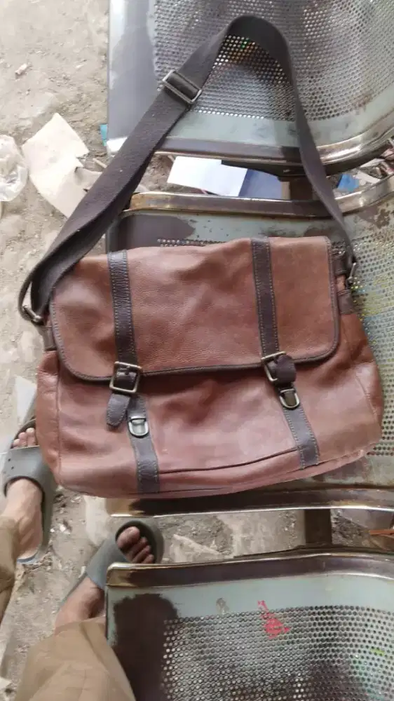 Tas leather selempang fossil original 100%