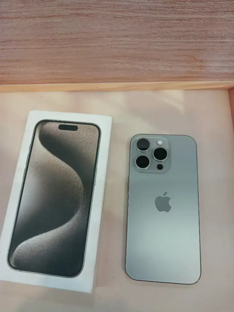 iPhone 15 Pro 128GB Natural T Ex iBox bh 82% lengkap