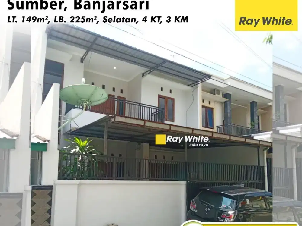 Rumah 2Lantai 4kamar Siap huni dekat ke Stadion Manahan Sumber Banjarsari Solo