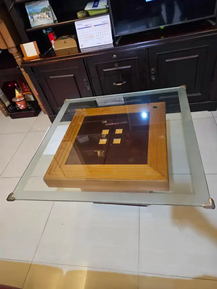 Meja sofa kayu solid