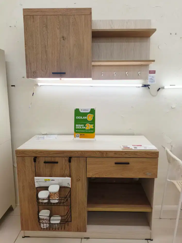 Selma Giada Kitchen Set Cokelat Oak – Minimalis & Fungsional