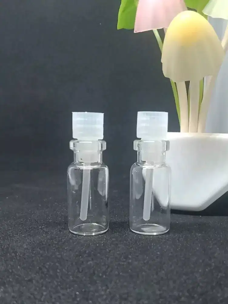 Botol kaca tester 3ml tutup stik