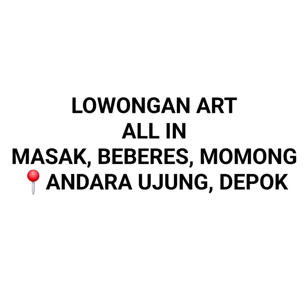 LOWONGAN ART ALL IN MENGINAP