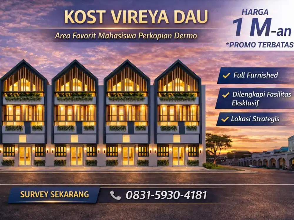 Dijual Kost Saxophone Area Kampus UMM Malang Aset Properti Produktif Cocok untuk Investor