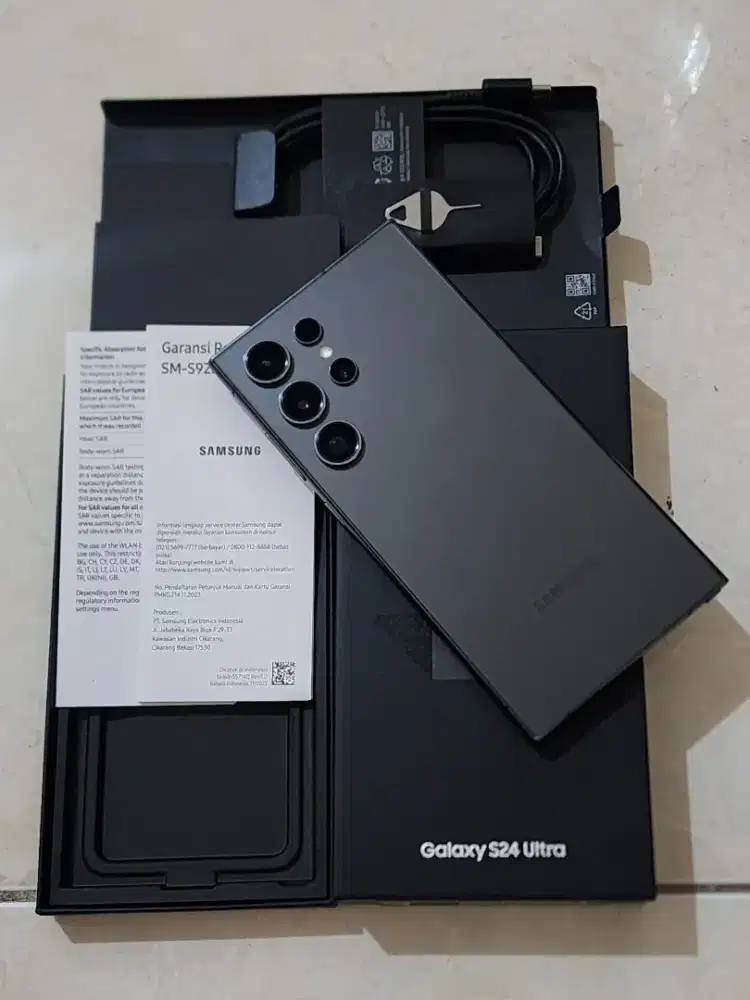 Samsung S24 Ultra 5G 12/1TB, warna Black SEIN, kondisi 99,9% Mulus