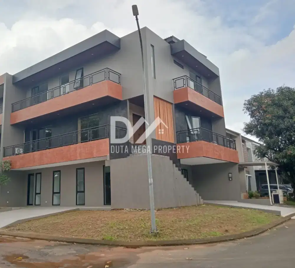 Dijual Rumah Hook Modern 3 Lantai Brand New di Alam Sutera