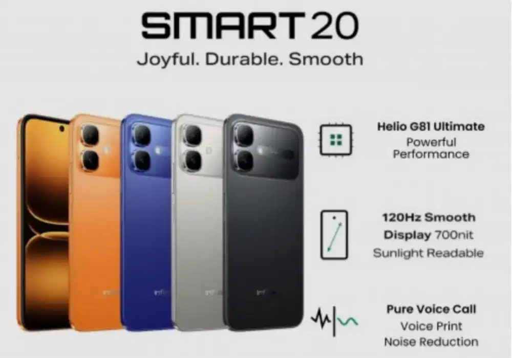 JUAL CEPAT INFINIX SMART 20 8/128 ORI FULL SET 1 BULAN PEMAKAIAN