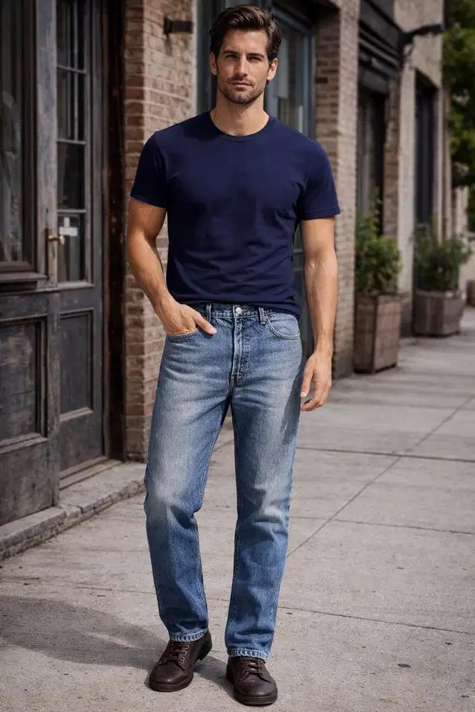 Jeans Lvs 505 Blue Faded