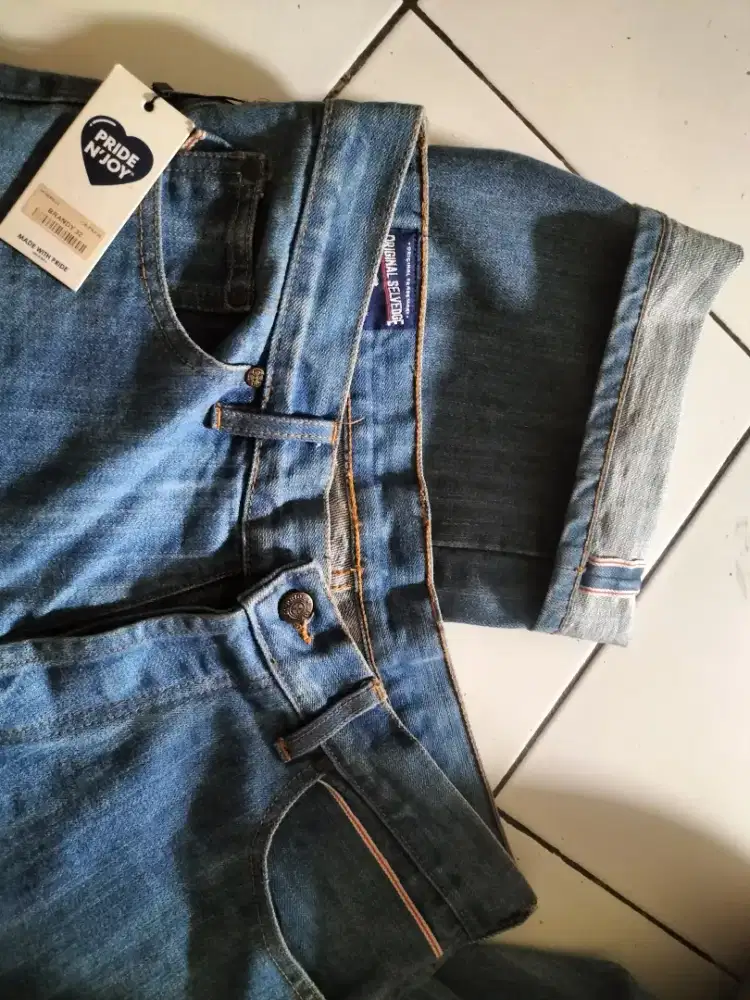 Pride N Joy - Celana Jeans Brandy 16 Oz Mid Selvedge Washed