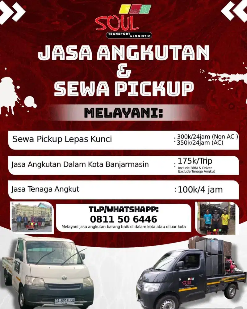 Jasa Angkutan Dan Sewa Pick Up Banjarmasin