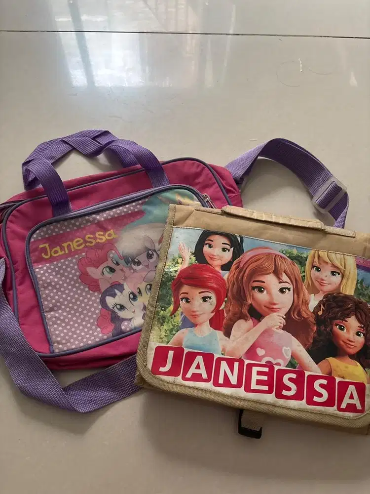 BUNDLING 2 TAS ANAK PINK & CREAM