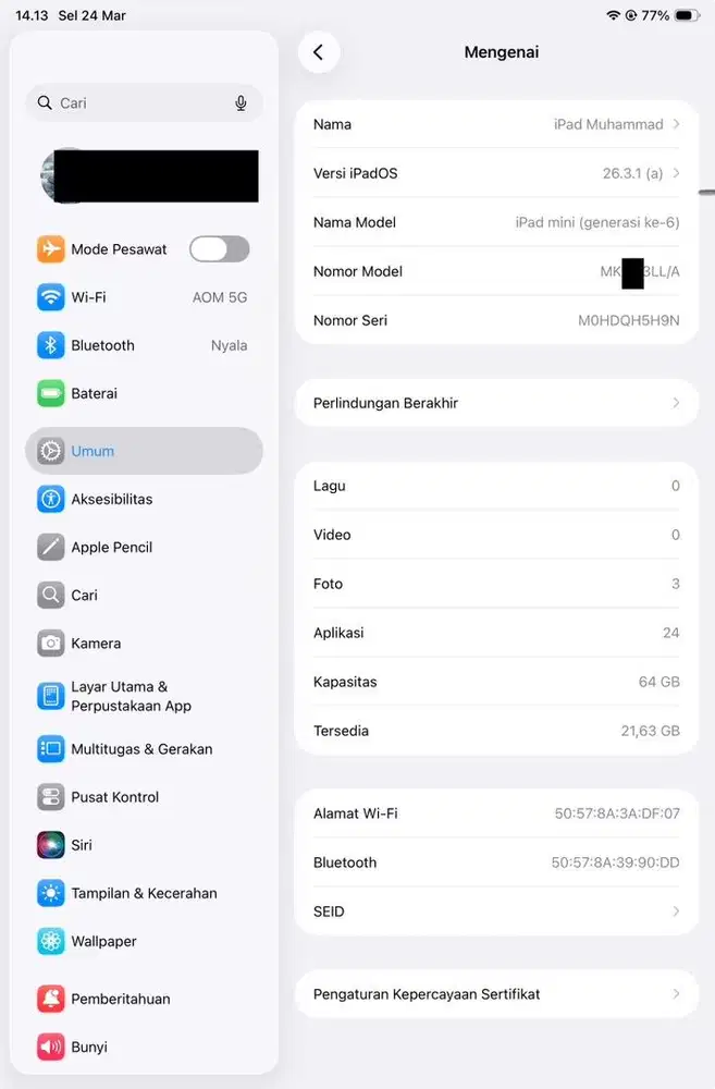 Ipad mini 6 mulpis BU