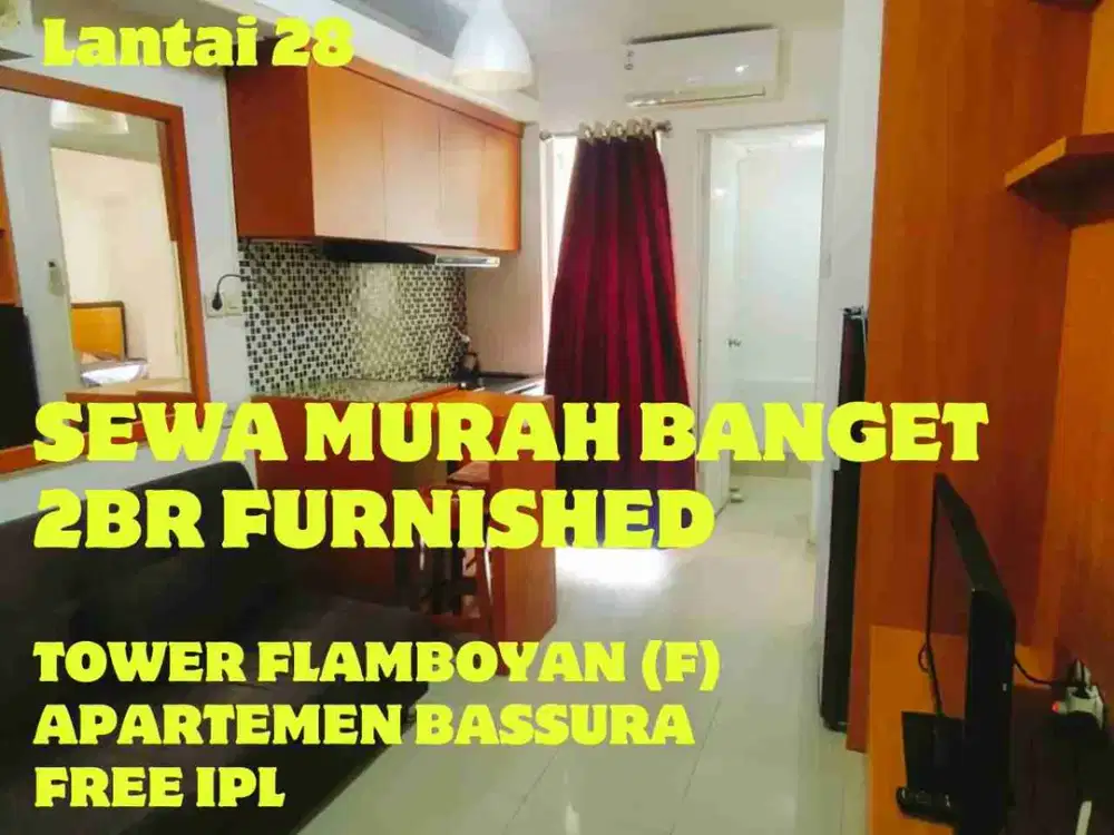 SEWA MURAH 2BR FULL FURNISHED TOWER F APARTEMEN BASSURA CITY