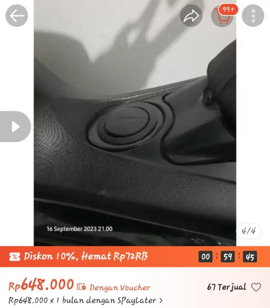 Tutup Tangki Custom & Body Dek Tengah - Yamaha Nmax Old _ Minus Wajar