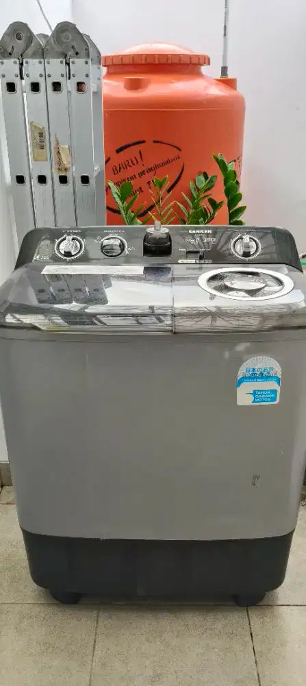 Mesin Cuci Sanken 2 Tabung 9kg - Body Mulus (Minus Pengering)