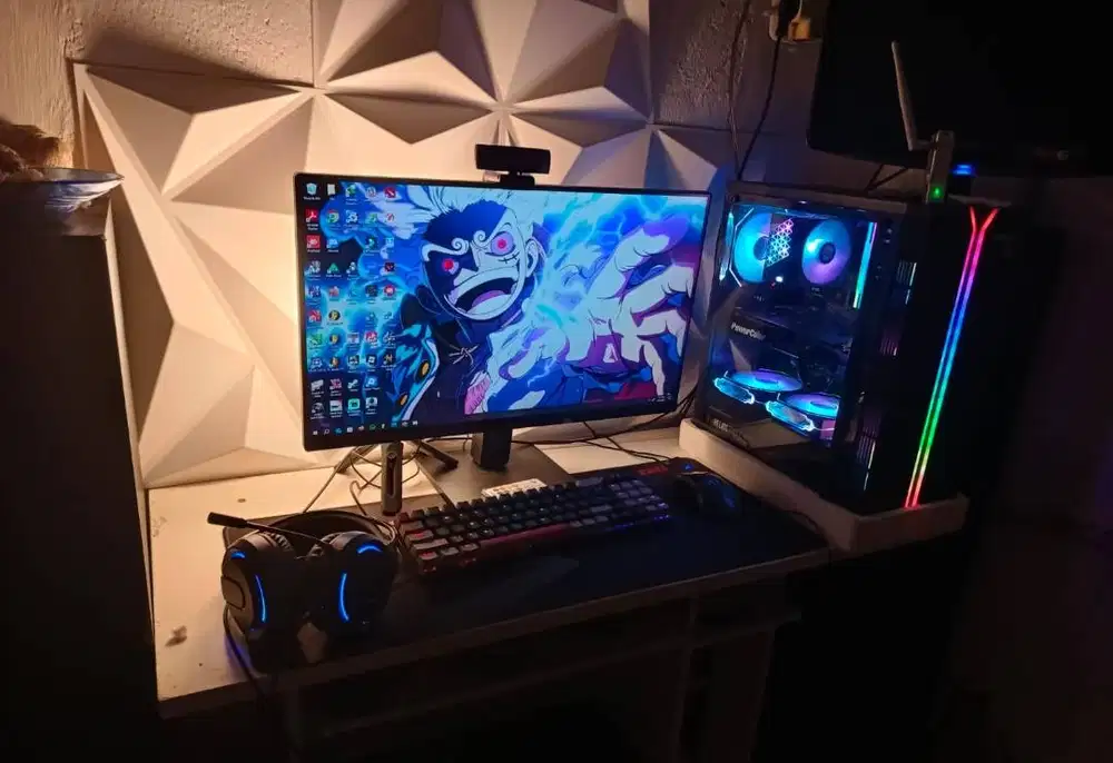 1 SET PC GAMING AMD RYZEN5 5500 VGA RX5700XT RAM 32GB 250SSD + 1TBHDD