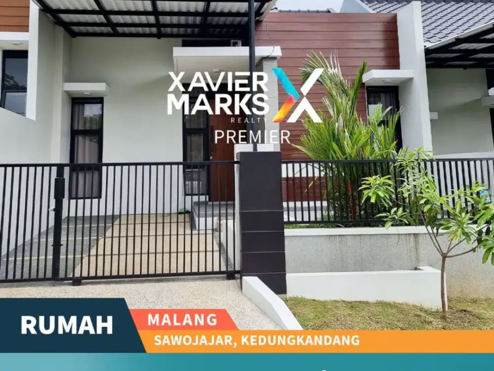 Dijual Baru Gress Rumah Dijual Modern Bonus Furnish Berkanopi Depan Belakang Siap Huni Selangkah ke Exit Tol dan Dekat Kampus UM 2 di Riverfront