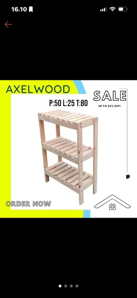 Rak susun 3tingkat sesuai gambar.