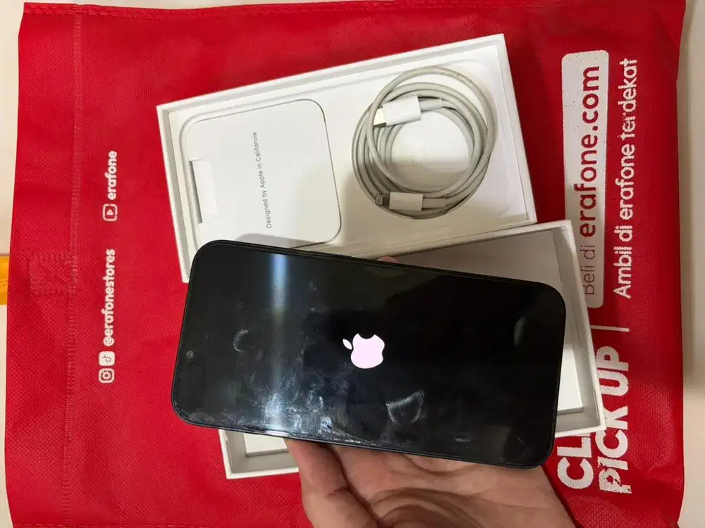 IPHONE 13 128gb Ibox Midnight Kelengkapan Original