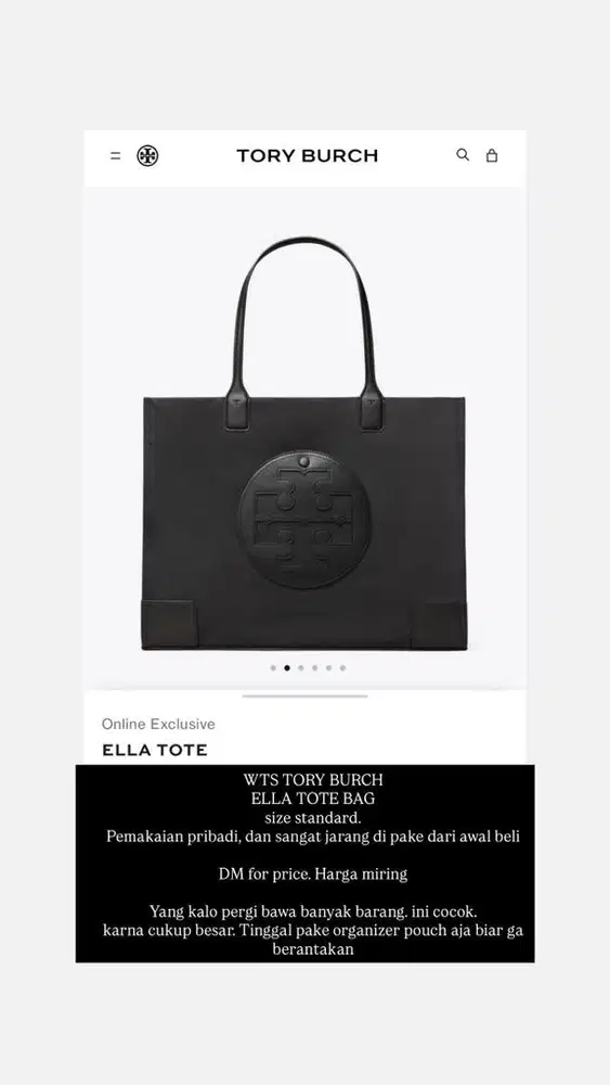 Ella Tote Bag Tory Burch Large