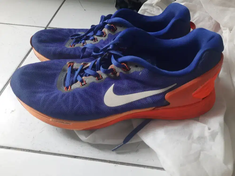 Nike Lunarglide 6 biru kuning 42