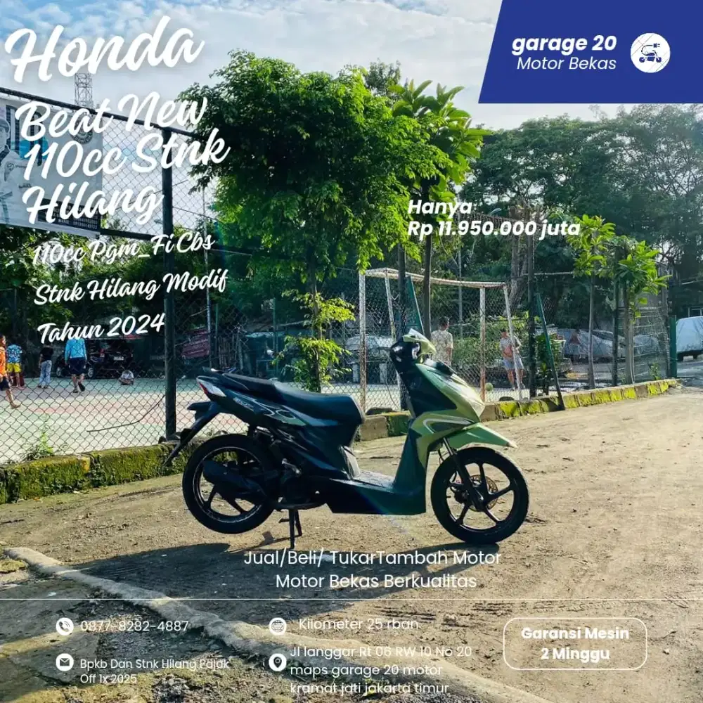 Honda all new beat 110cc modif stnk hilang tahun 2024