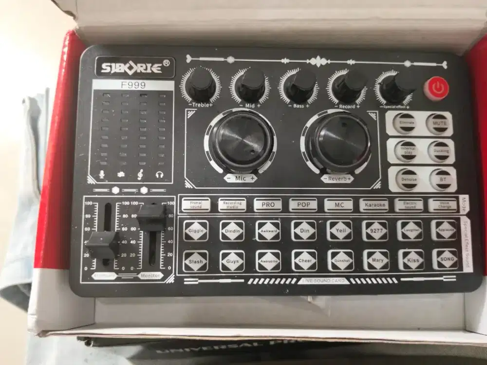 Siborie F999 Sound Card Mixer buat live tiktok