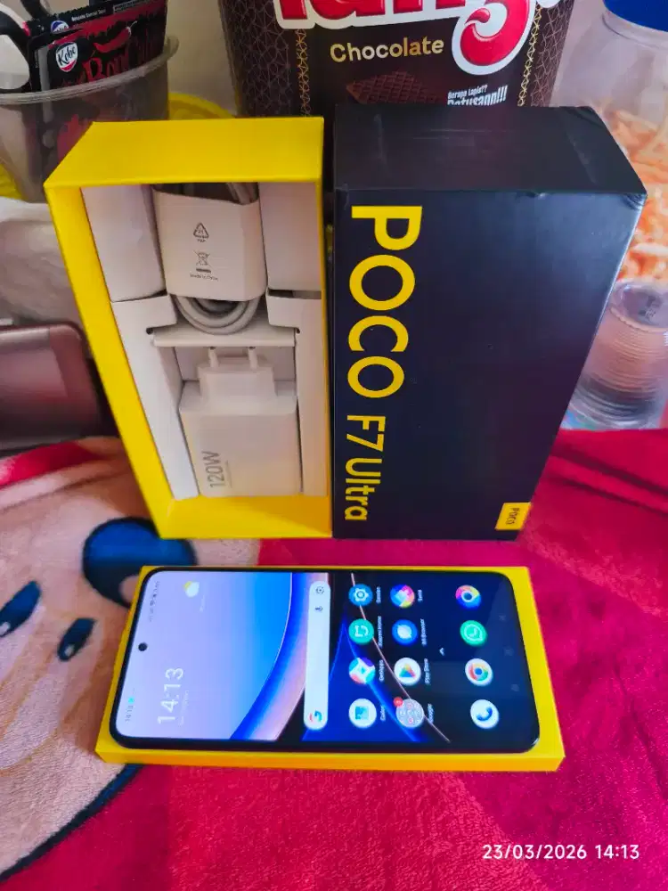 Poco F7 Ultra 12/256 Fulset ori segel mulus like new garansi ON 2027