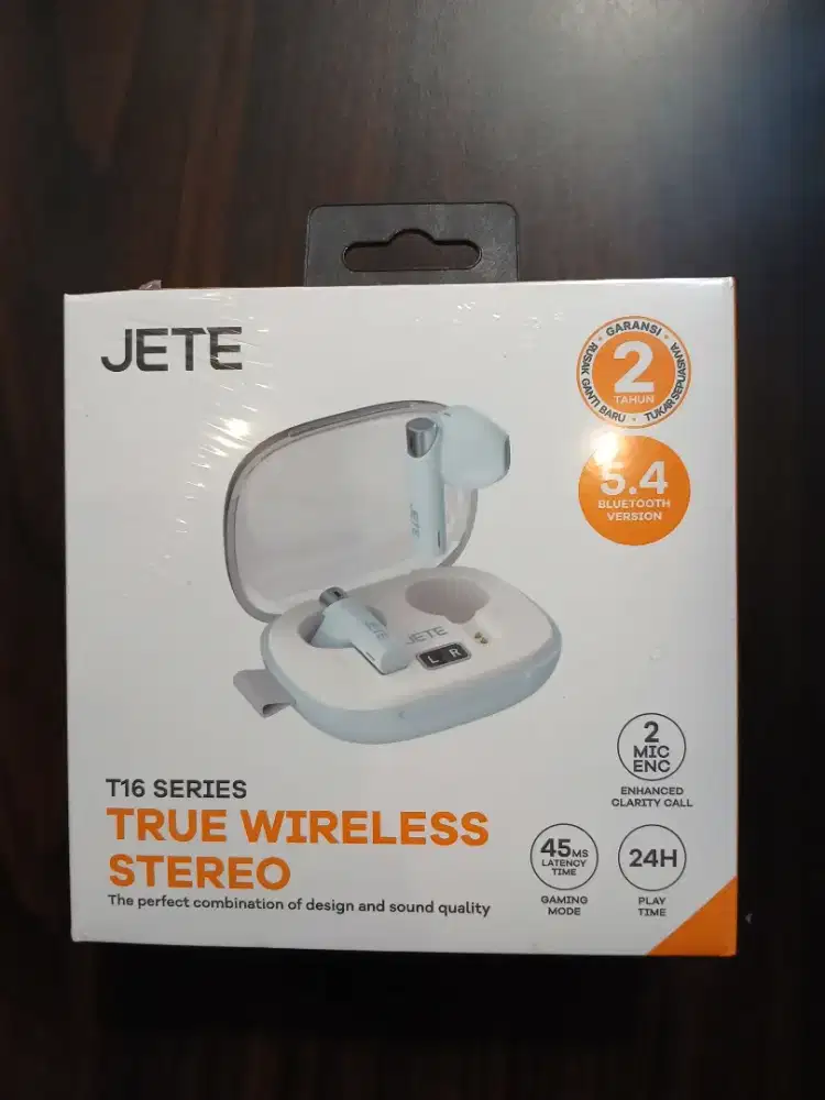 JETE TWS Bluetooth Gaming T16 Earbuds Low Latency 45m/s