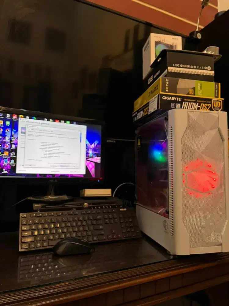 Pc Gaming Gtx 1050 Gb dan Cpu i3 7100 ( Gen 7) baca deskripsi