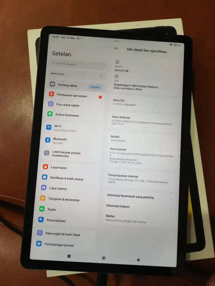 Redmi pad SE wifi ram 8/256 fulset