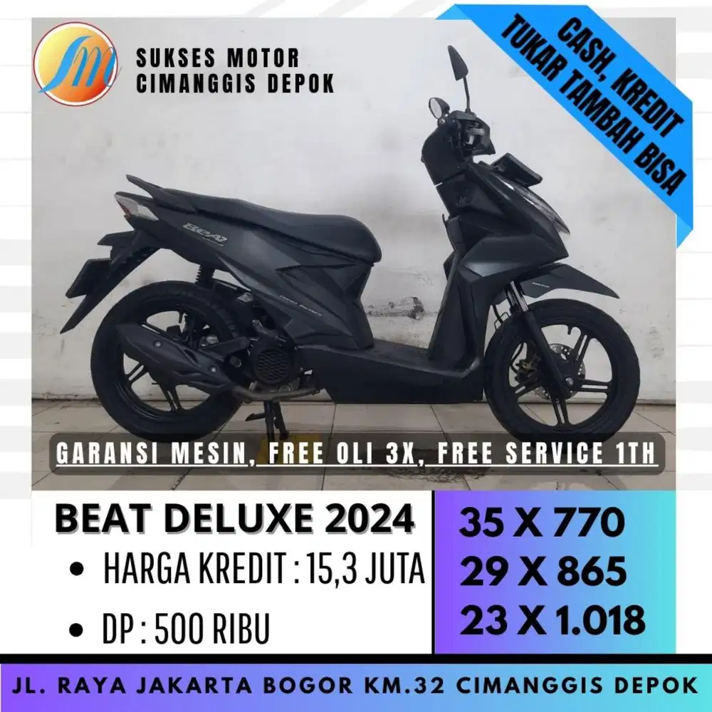 BEAT DELUXE 2024 KREDIT MURAH DP 500 CICILAN RINGAN [SUKSES MOTOR]