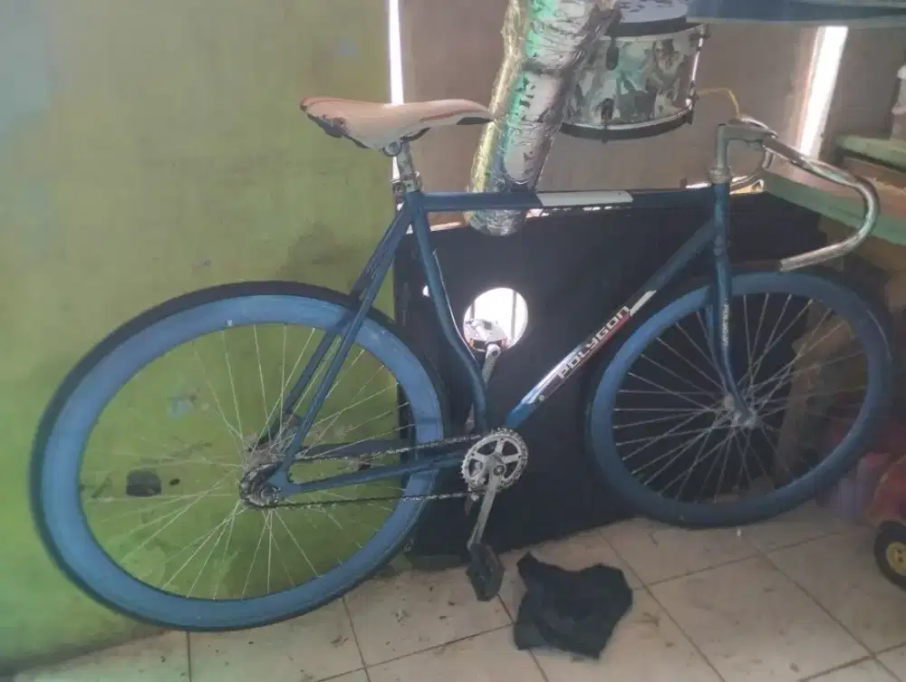 Sepeda fixie biru