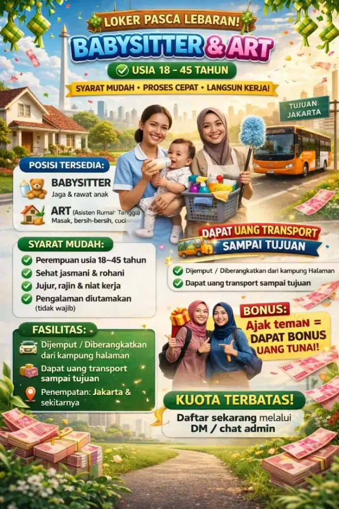 Loker Babysitter dan art pasca lebaran